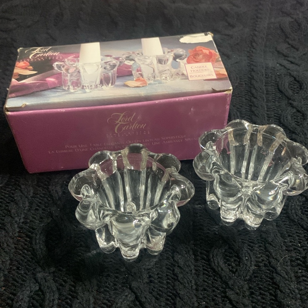 Lord Carlton Fine Crystal candle holders